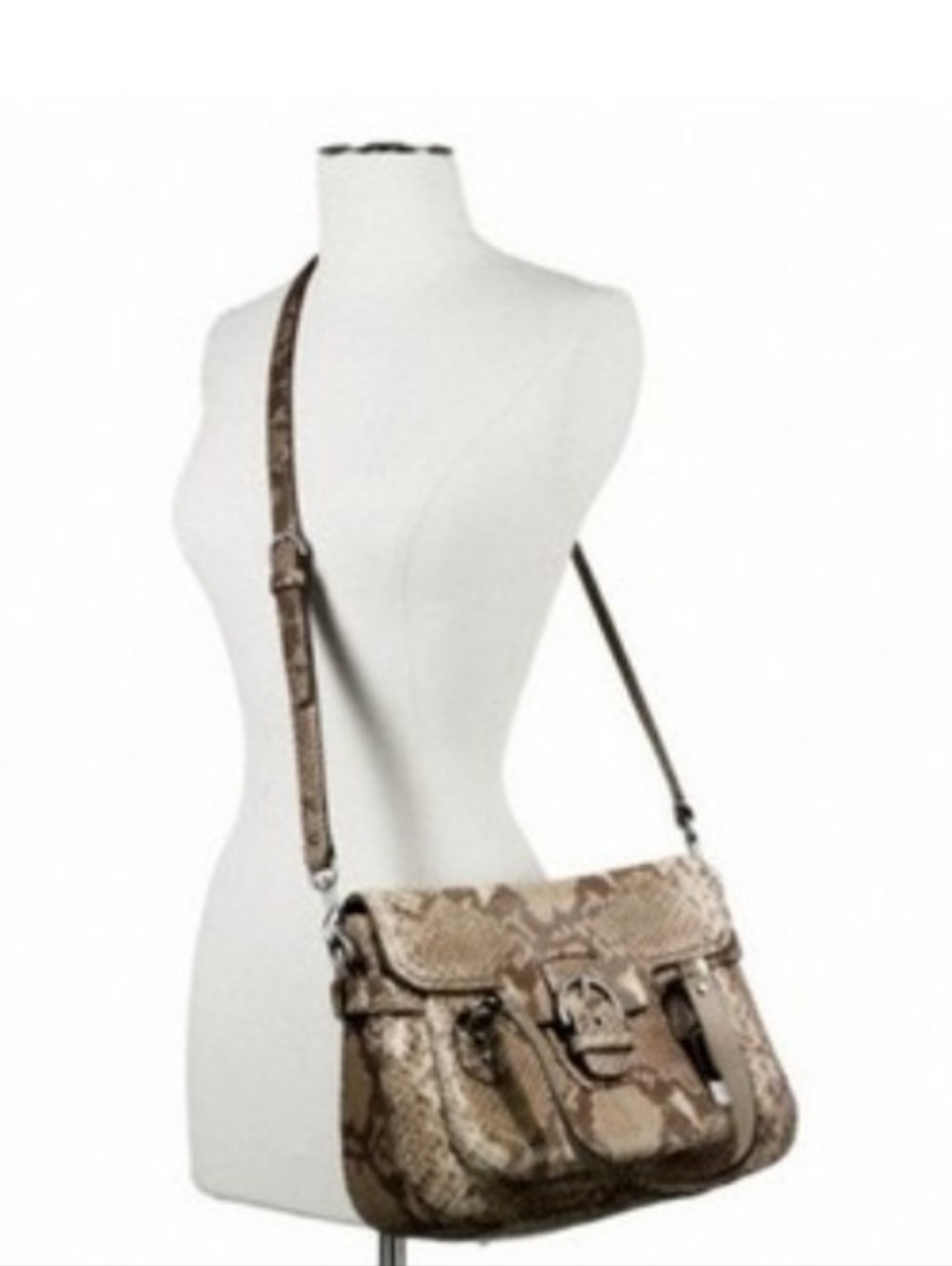Coach Campbell Exotic Leather Snakeskin Embossed Satchel F27895 - Picture 13 of 14
